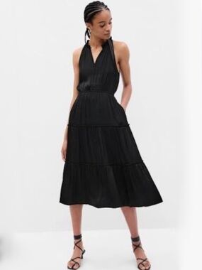 Tall! Gap Satiny Tiered Midi Dress